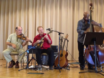 Jim "Texas Shorty" Chancellor, George Anderson and me playing at the Heard-Craig Hall in McKinney Texas.