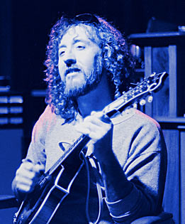 In the studio about 1981. I'm not sure whose mandolin I'm holding. I really didn't know much on the mandolin back then.