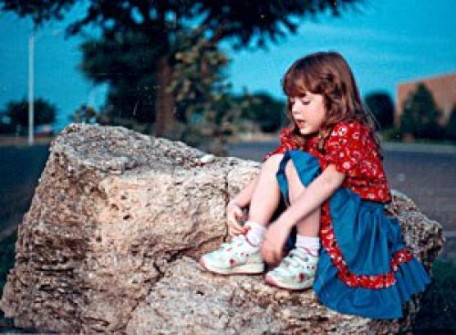 My daughter Hannah at Camp Bluegrass circa 1990.