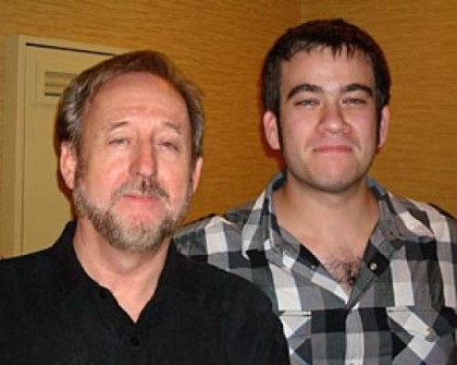 Noam Pikelny and me at the Acoustic Music Camp / Bluegrass Heritage Foundation After Hours Showcase at IBMA.