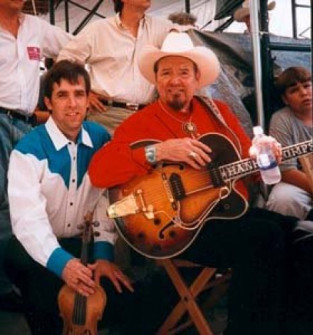 Robert Bowlin and Hank Tompson (in hat). His guitar has the John Holmes model tremolo bar...