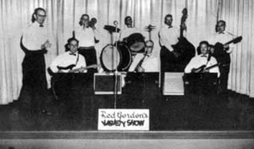 My father, Elbert Jones (seated with electric guitar) That’s a 1957 Strat I let him sell…Dang…