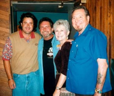 In the studio with Vince Gill, Thom Bresh, and Mr. and Mrs. Hank Tompson.