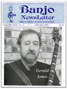 Gerald Jones Cover of Banjo Newsletter